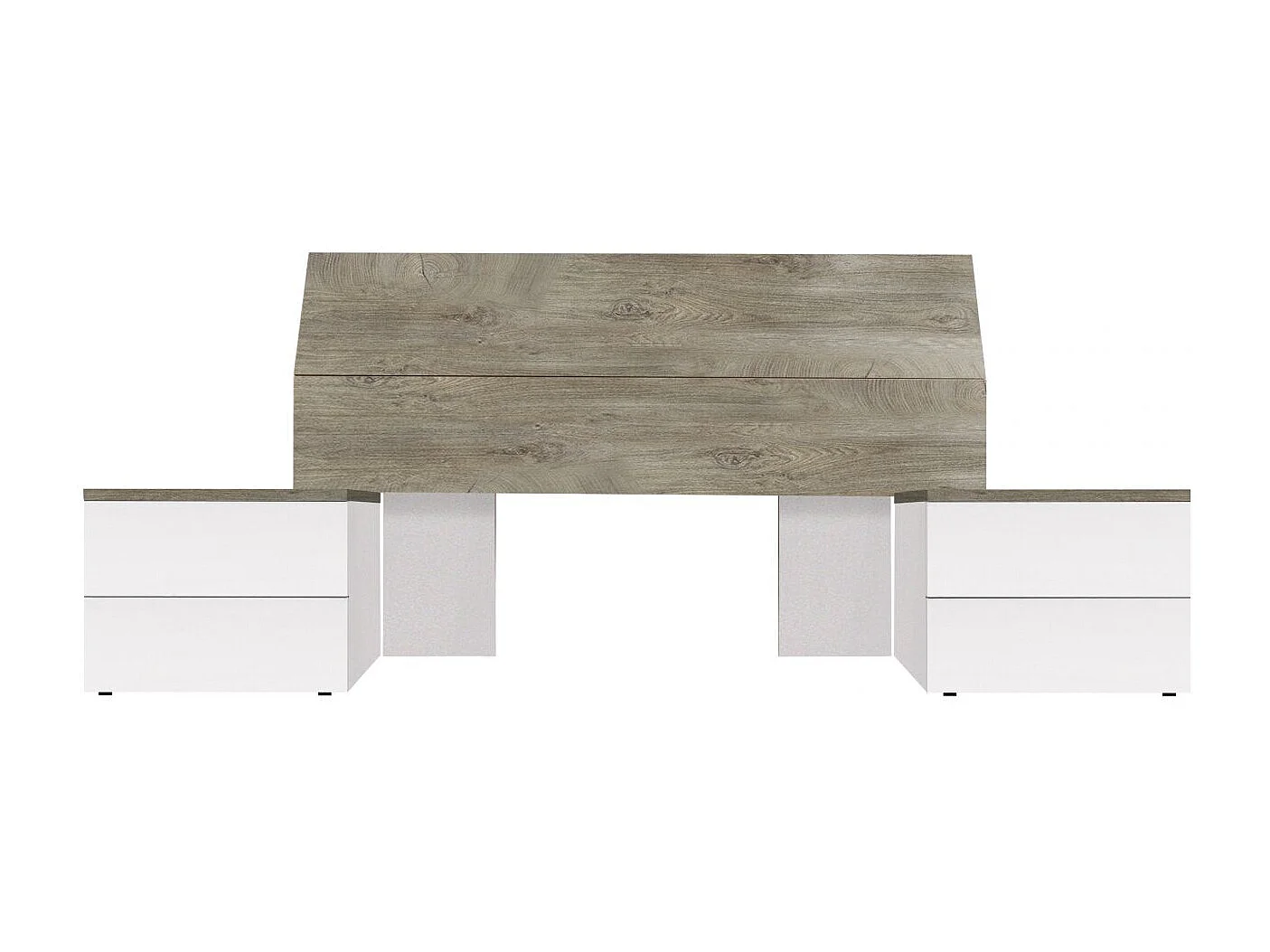 Bett-Kopfteil Und 2 Nachttische Set Merlin