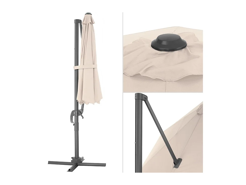 Sombrilla 300 cm beige para muebles de jardín 2208123