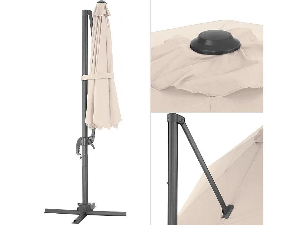 Parasol 300 cm beige beige 372 x 300 x 250 cm 2208123