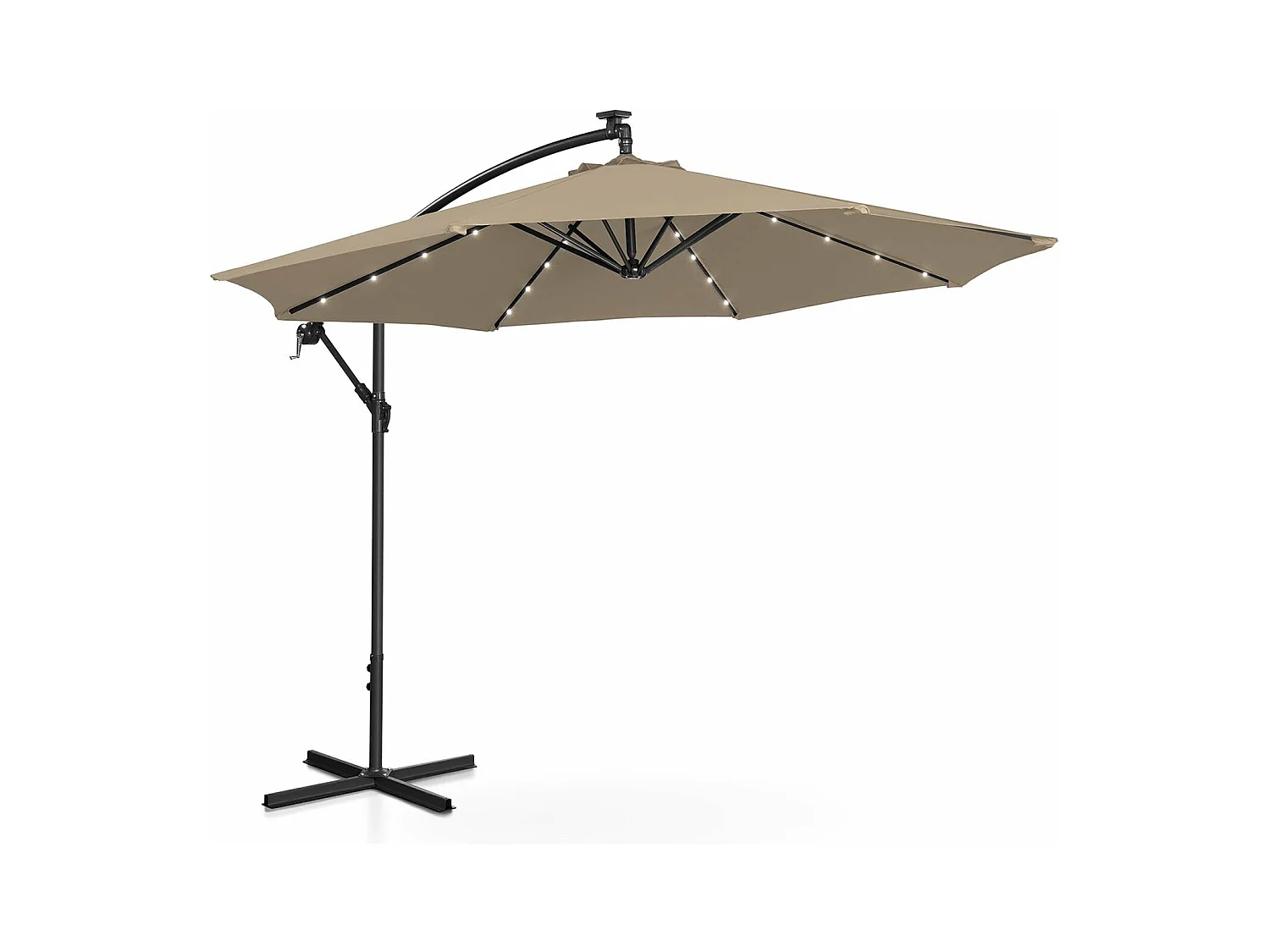 Parasol déporté avec LED 330 x 270 x 255 cm 14_0007608