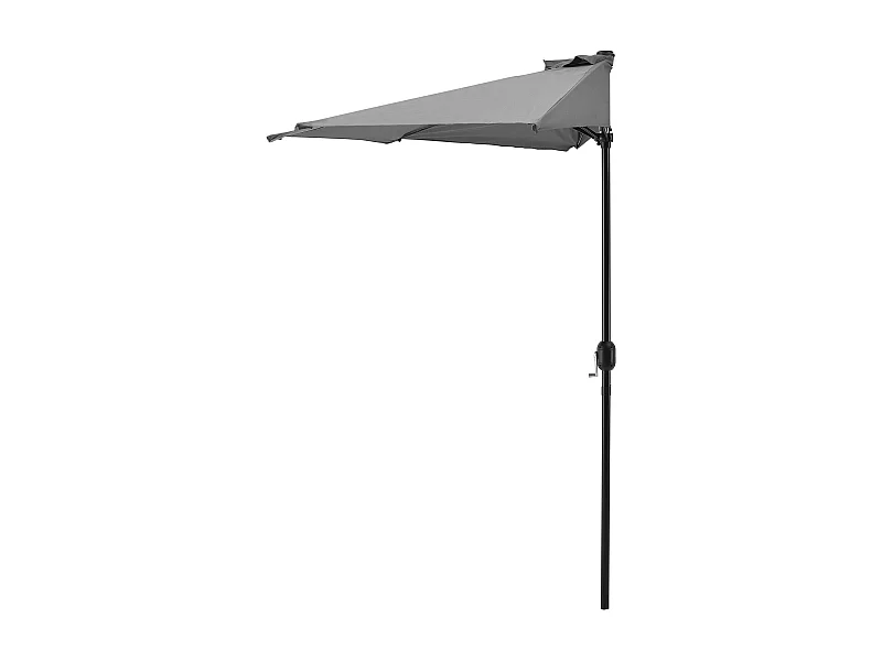 Sombrilla para terraza balcón semi poliéster 300 cm gris 03_0001611