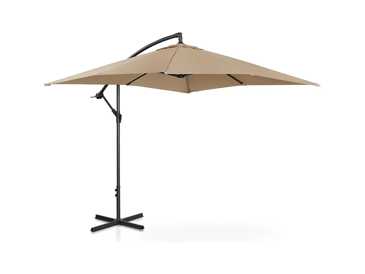 Guarda-sol offset - cinza - retangular - 250 x 250 cm - inclinável 14_0007588