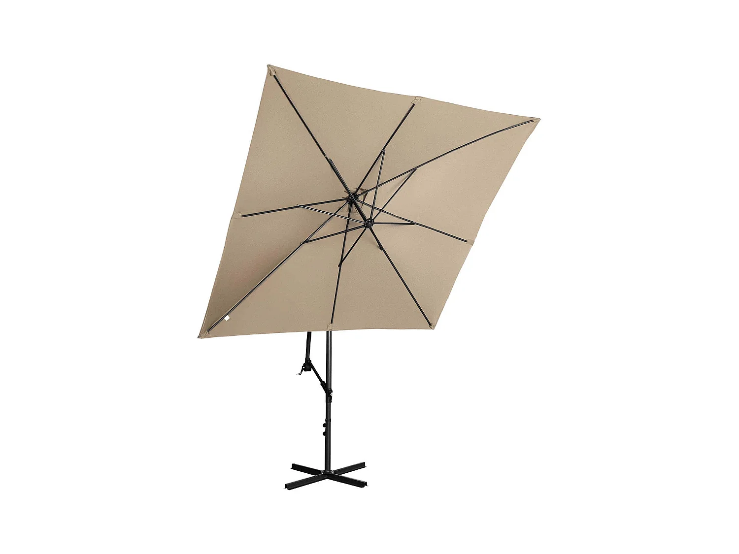 Guarda-sol offset - cinza - retangular - 250 x 250 cm - inclinável 14_0007588