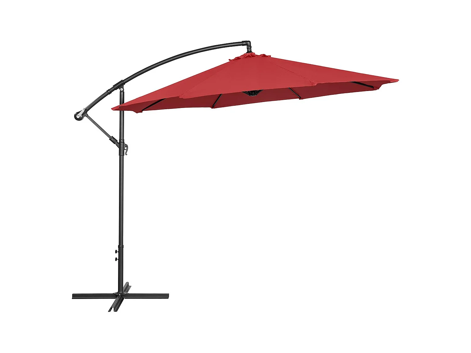 Sombrilla redonda desplazada diámetro 300 cm burdeos inclinable 14_0007599