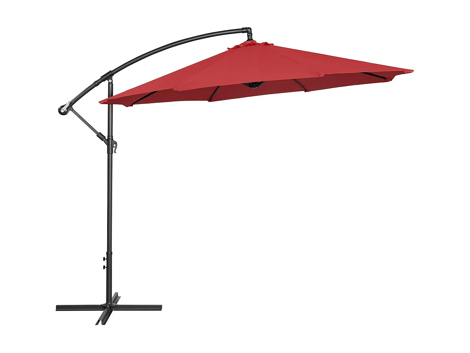 Sombrilla redonda desplazada diámetro 300 cm burdeos inclinable 14_0007599