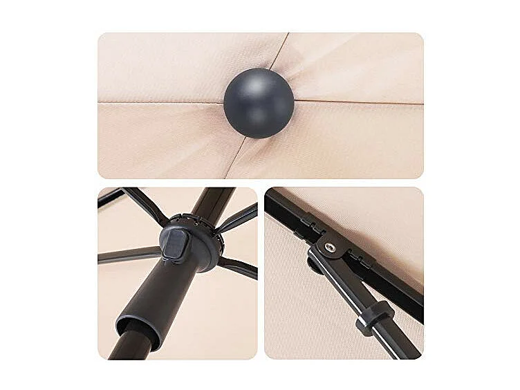 Parasol de balcon rectangulaire 200 x 125 x 240 cm 12_0000800