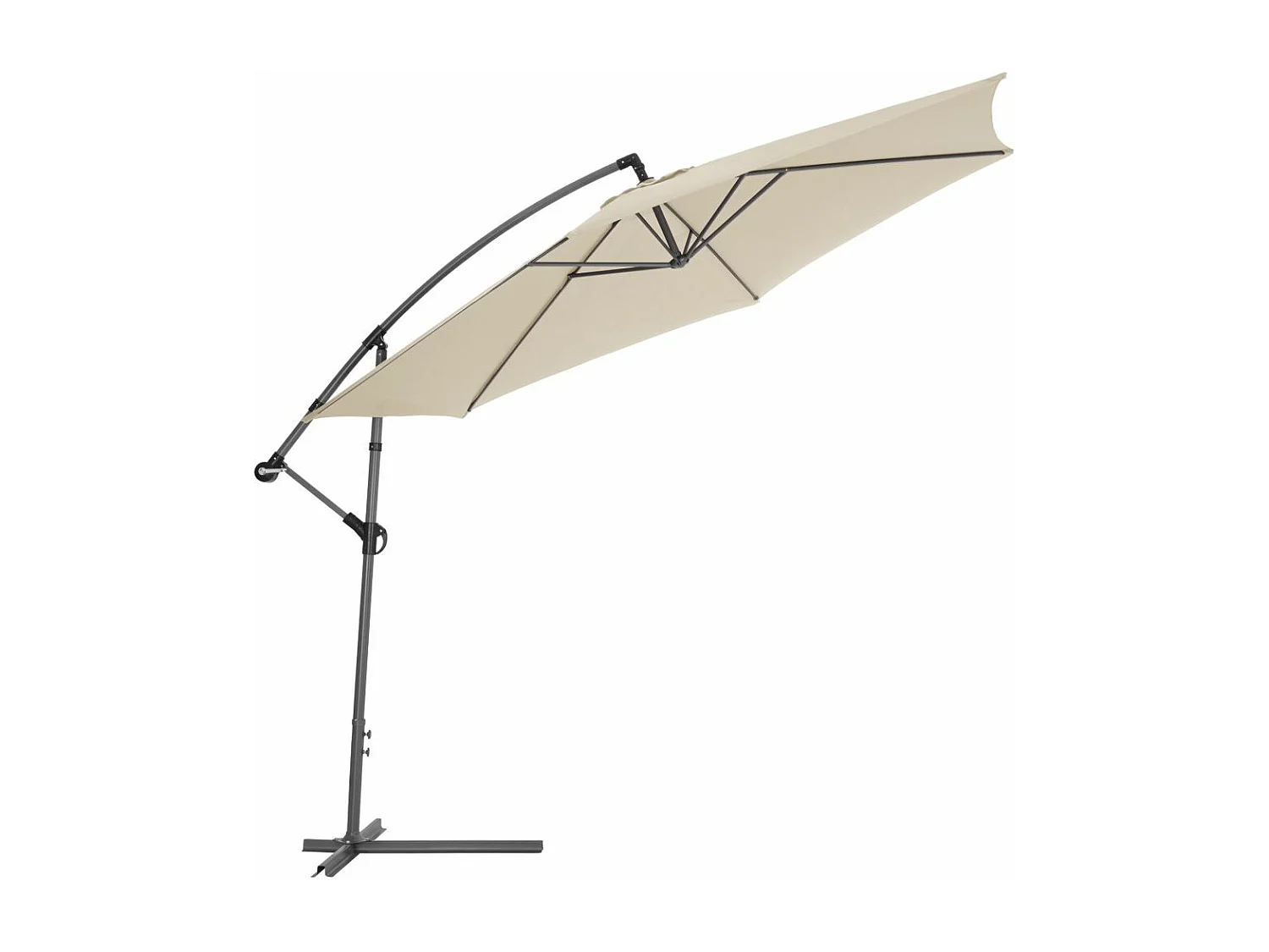 Parasol 350 cm avec beige 5.4 x 5.4 x 2.9 cm 2208121