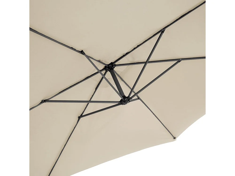 Parasol 350 cm avec beige 5.4 x 5.4 x 2.9 cm 2208121