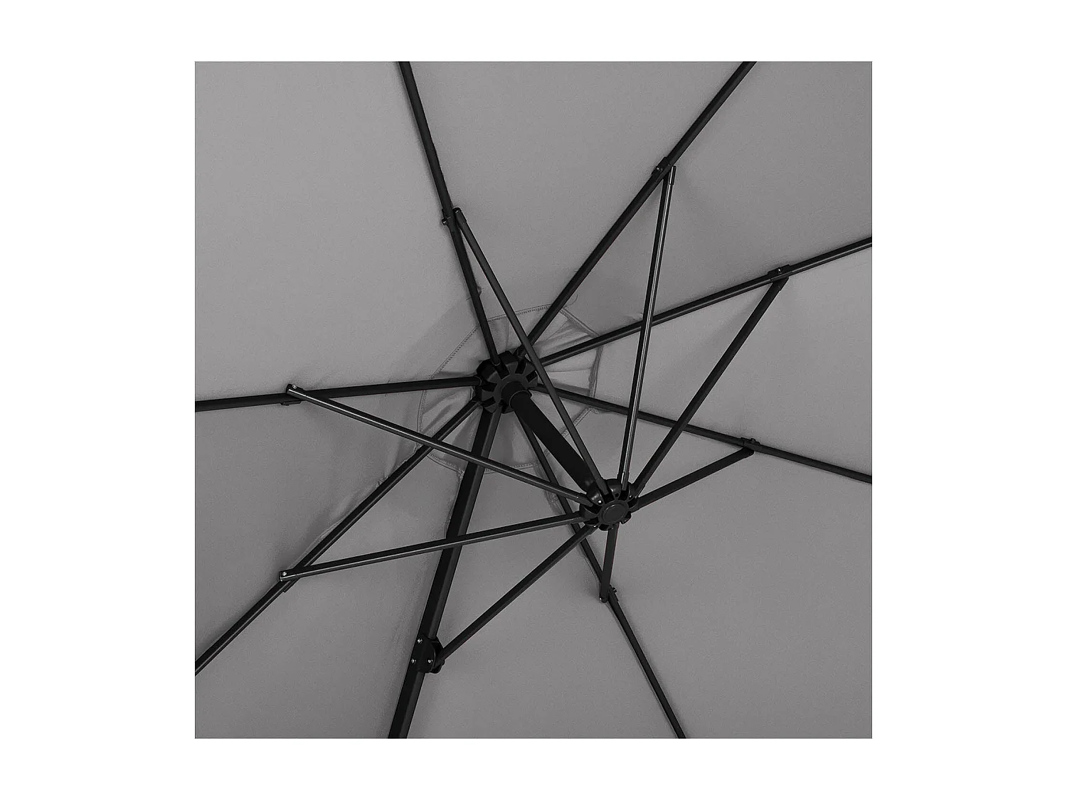Parasol déporté rond diamètre grise 354 x 295 x 290 cm 14_0007583