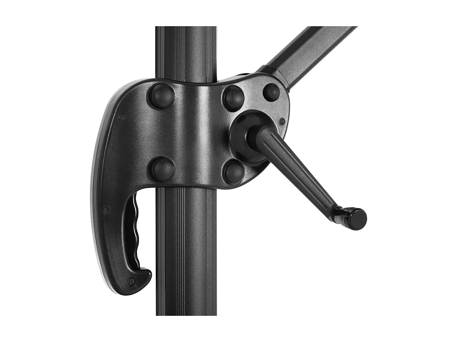 Parasol déporté rond diamètre grise 354 x 295 x 290 cm 14_0007583