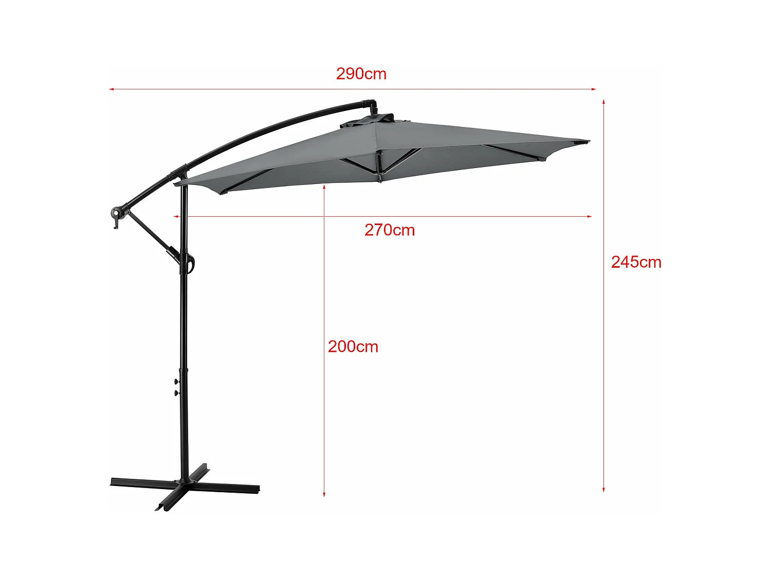 Parasol déporté hexagonal avec grise 290 x 290 x 245 cm 03_0005912