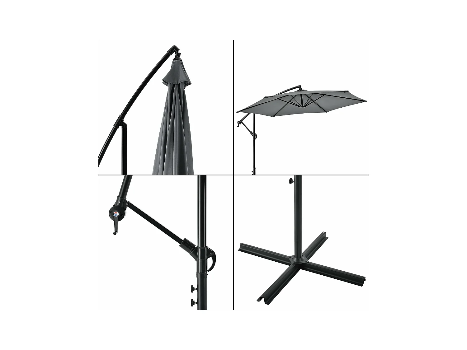 Parasol déporté hexagonal avec grise 290 x 290 x 245 cm 03_0005912