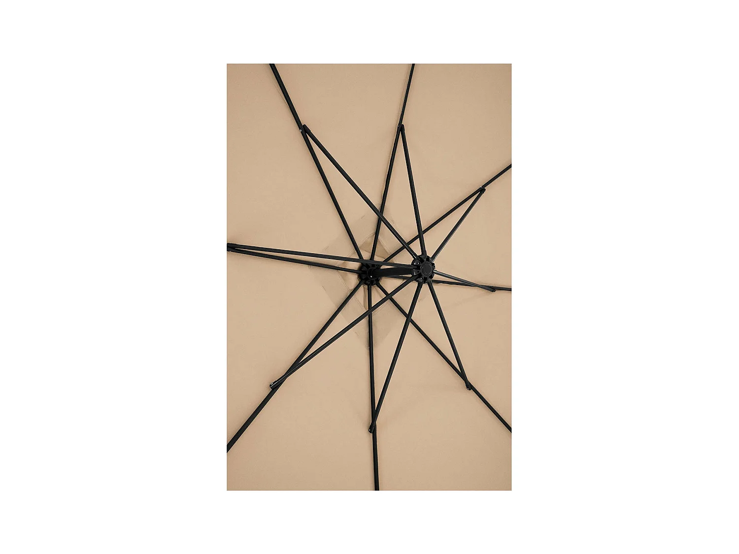 Sombrilla rectangular desplazada 250 x 250 cm inclinable crema 14_0007585