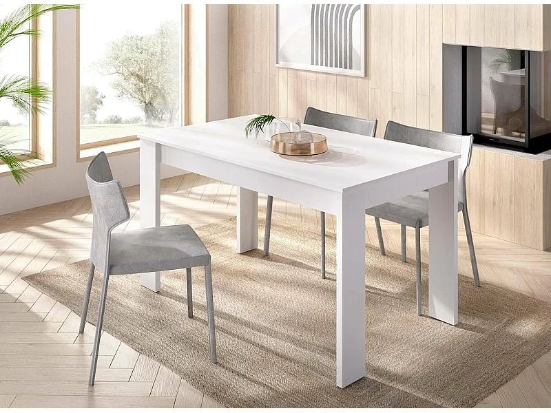 Mesa de comedor Sami blanco 76,9x136,5x81 cm