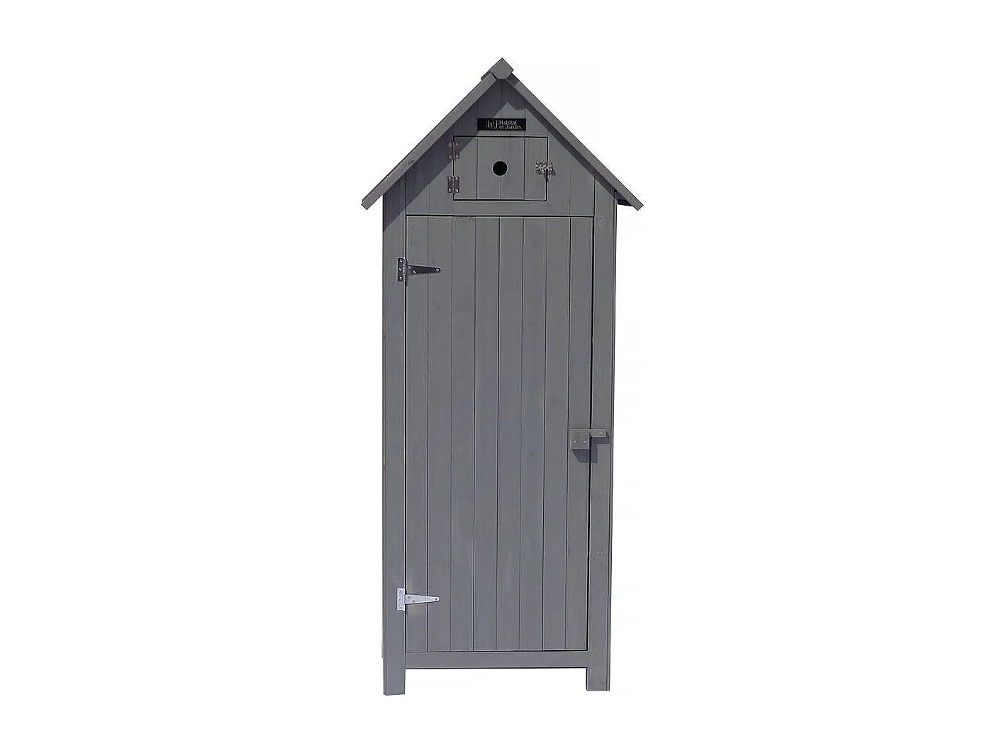 Tuinkast houten tuin berging "Cabanon" - 77 x 54,5 x 179 cm - Antraciet
