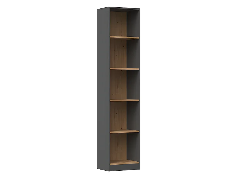 FLORENCE - Librería con 5 estantes - Dimensiones 182x40x30 cm - Unidad de almacenamiento de libros
