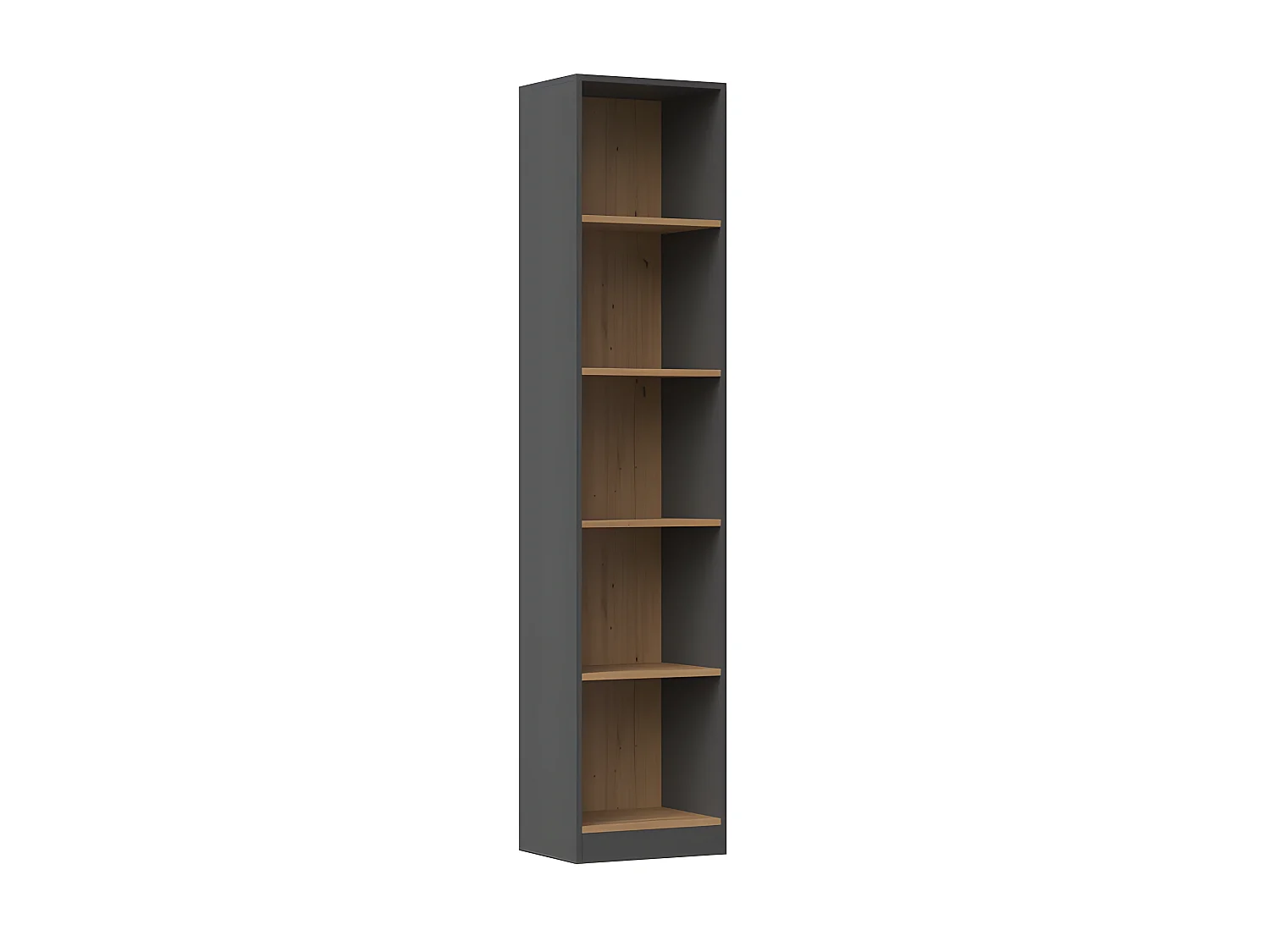 FLORENCE - Bibliothèque 5 étagères - Dimensions 182x40x30 cm - Meuble de rangement livres