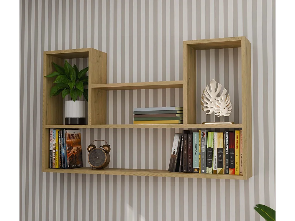 LULU - Bibliothèque à suspendre - Etagère murale - 100x60x16 cm - Rangement mural salon