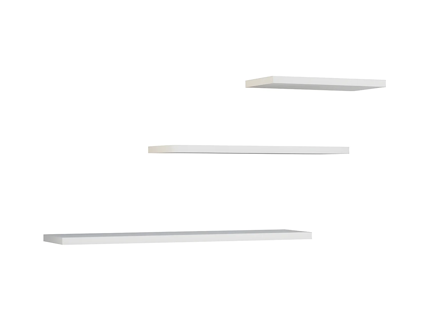 NOBI - Juego de 3 estantes de pared - 60/45/30 cm - Estantes colgantes para libros