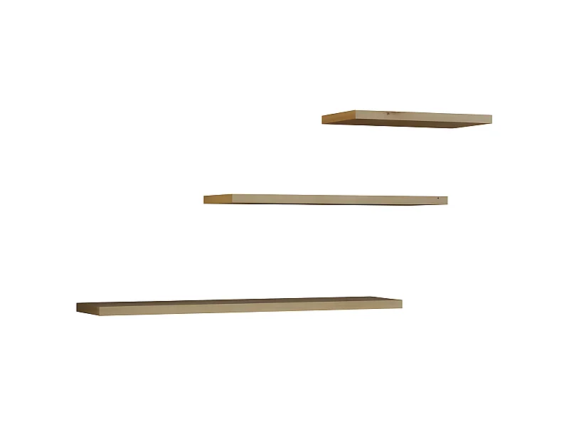 NOBI - Juego de 3 estantes de pared - 60/45/30 cm - Estantes colgantes para libros