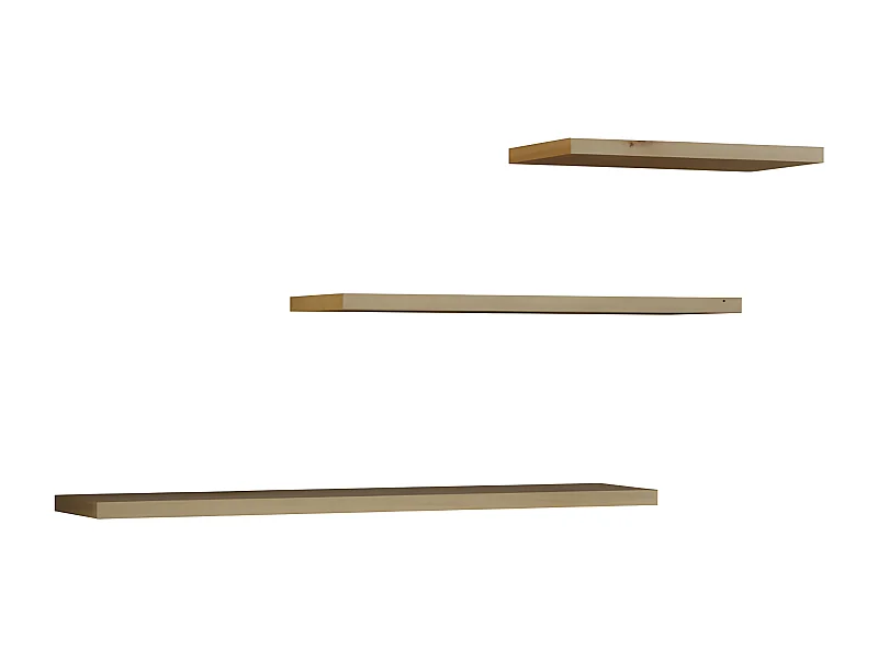 NOBI - Set di 3 mensole da parete - 60/45/30 cm - Librerie sospese