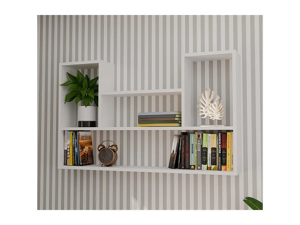 LULU - Librería colgante - Estante de pared - 100x60x16 cm - Almacenamiento de pared de salón