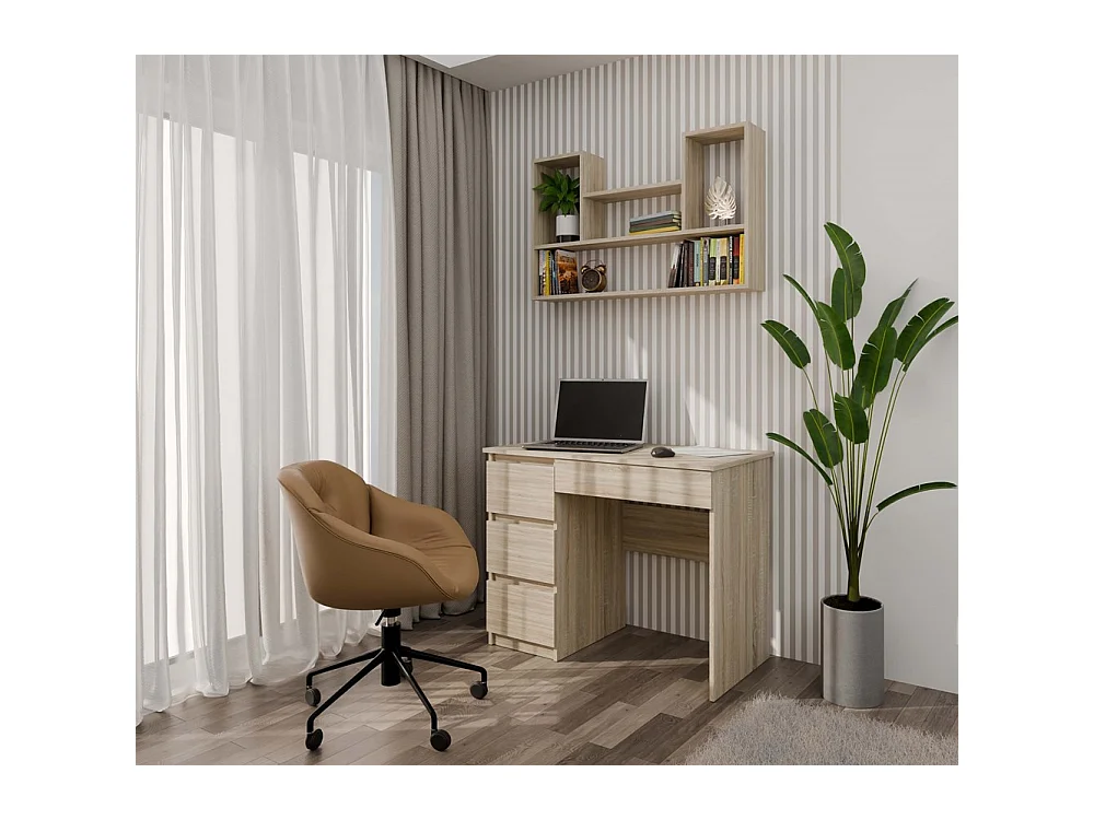 LULU - Librería colgante - Estante de pared - 100x60x16 cm - Almacenamiento de pared de salón