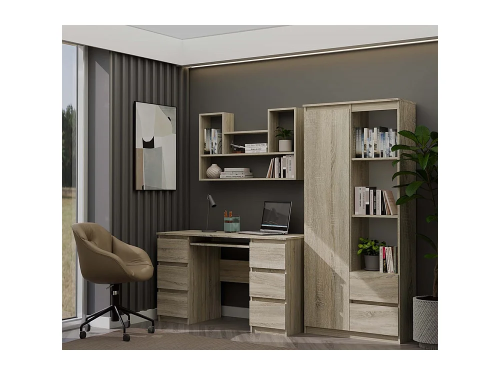 LULU - Librería colgante - Estante de pared - 100x60x16 cm - Almacenamiento de pared de salón