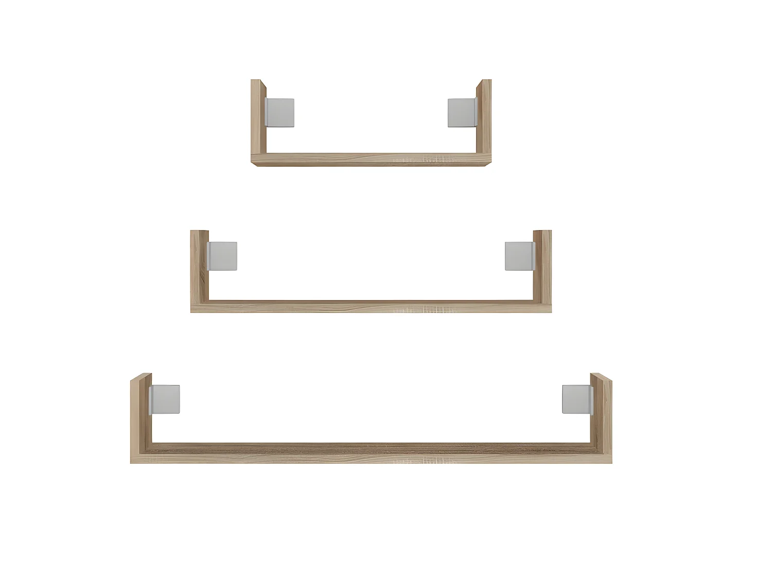 MOBBI - Set di 3 mensole da parete - 80/60/40 cm - Libreria pensile