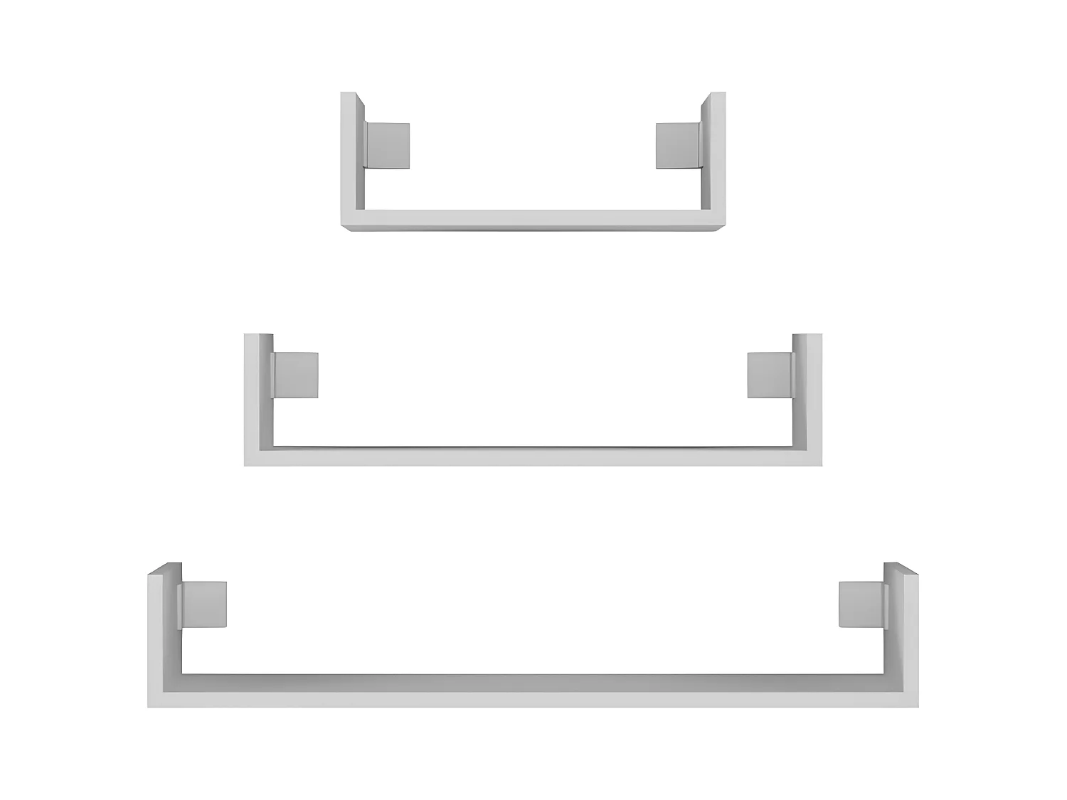 MOBBI - Juego de 3 estantes de pared - 80/60/40 cm - Estantería colgante para libros