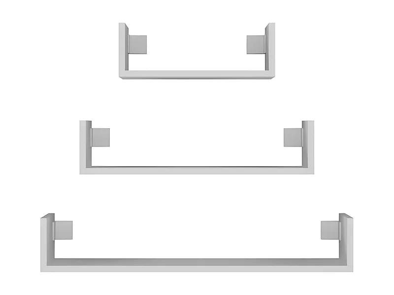 MOBBI - Set di 3 mensole da parete - 80/60/40 cm - Libreria pensile