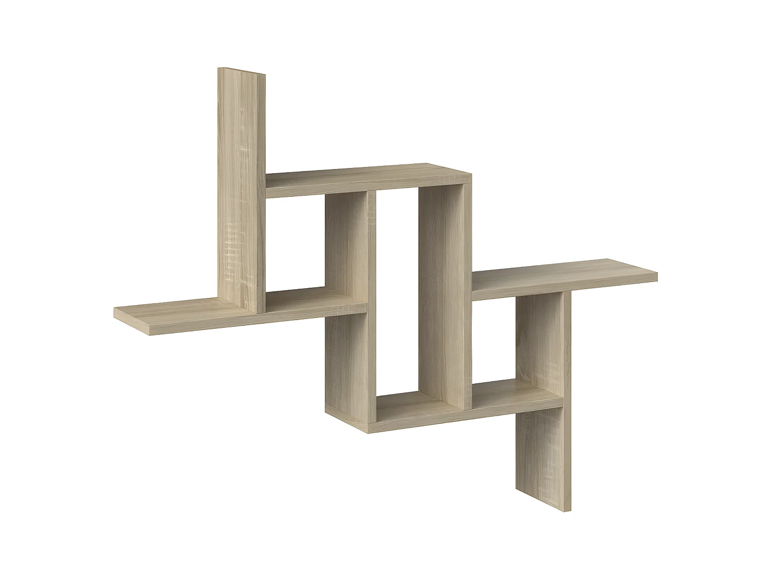 HILLY - Estante de pared moderno - Dimensiones: 85x15x73,5 cm - Unidad de almacenamiento de pared