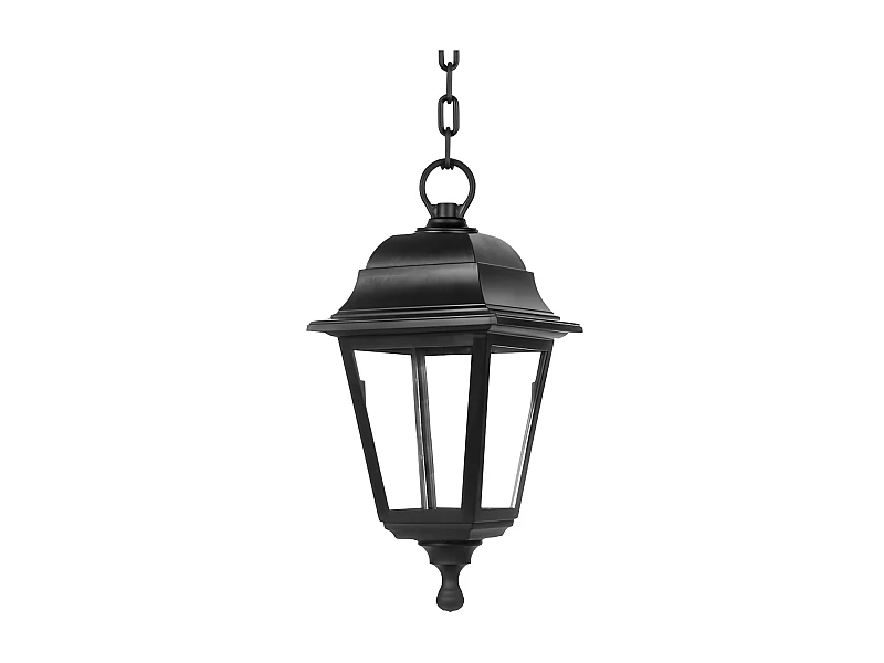 Colgante  De Exterior Con Acabado En Negro Modelo Albahaca