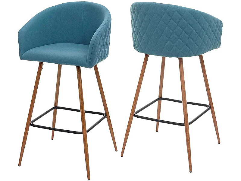 Lot de 2 tabourets tissu 54 x 50 x 100 cm TDB04070