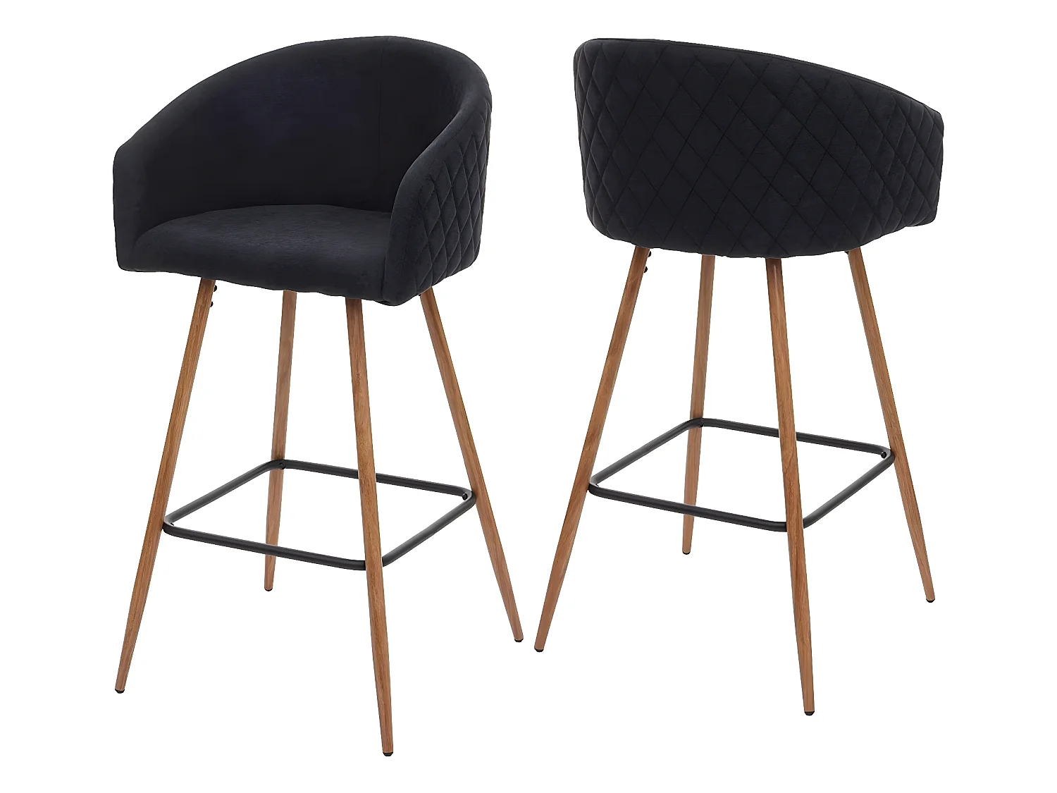 Lot de 2 tabourets tissu grise 54 x 50 x 100 cm TDB04067
