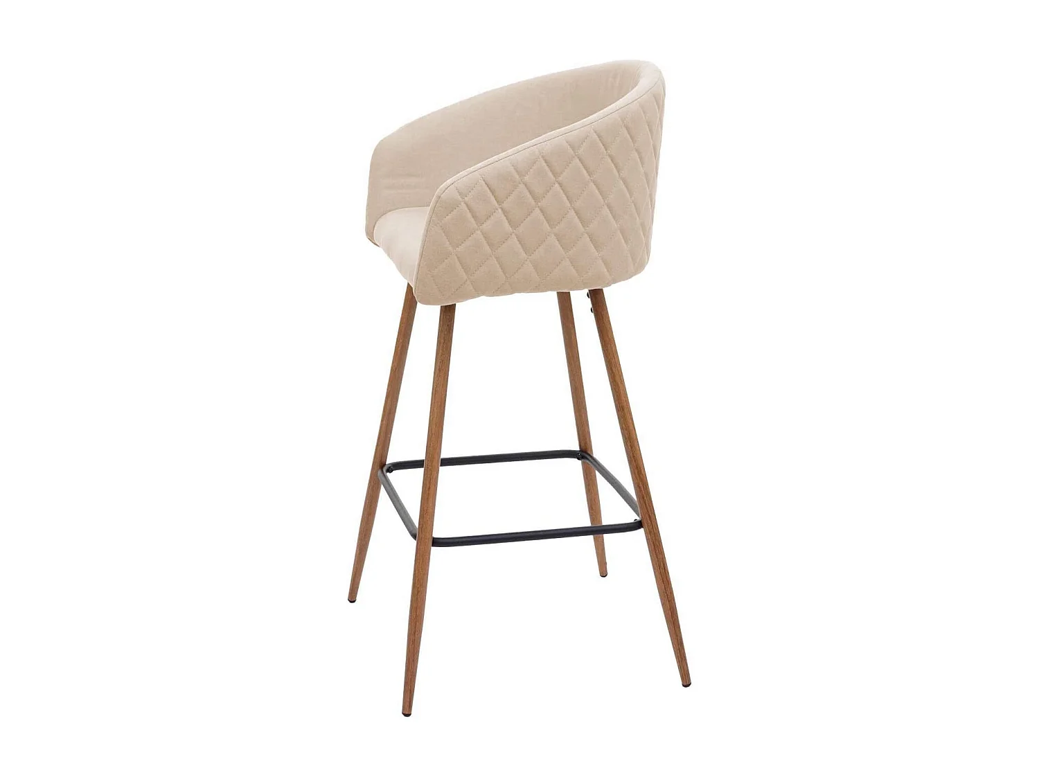 Lot de 2 tabourets tissu crème 54 x 50 x 100 cm TDB04069