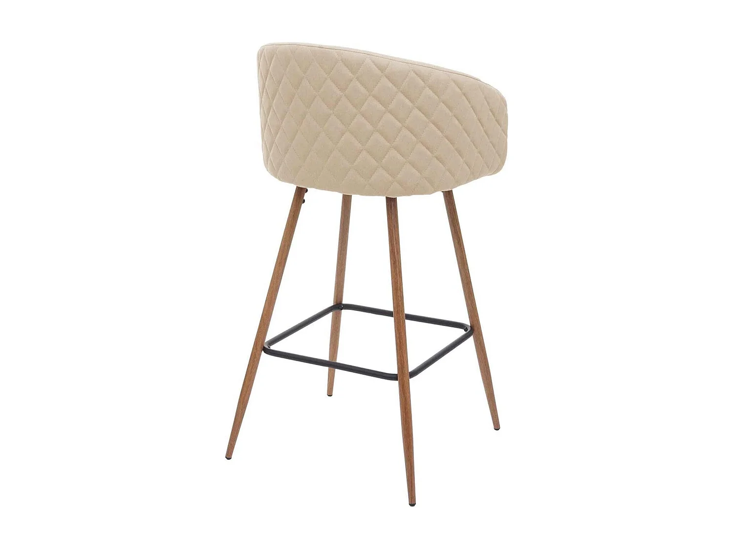 Lot de 2 tabourets tissu crème 54 x 50 x 100 cm TDB04069