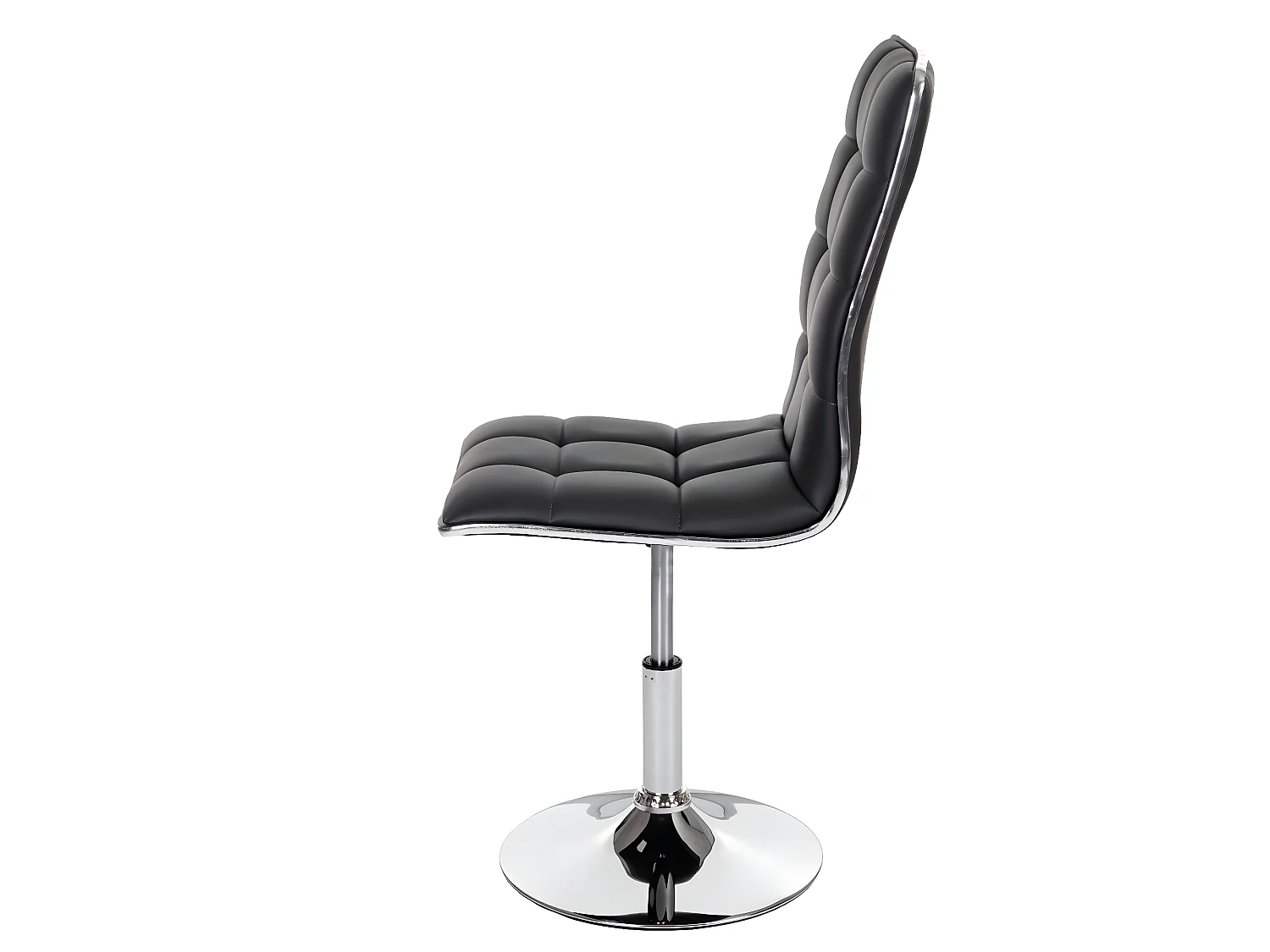 Lot de 6 chaises de salle à manger hauteur réglable en synthétique gris CDS04292