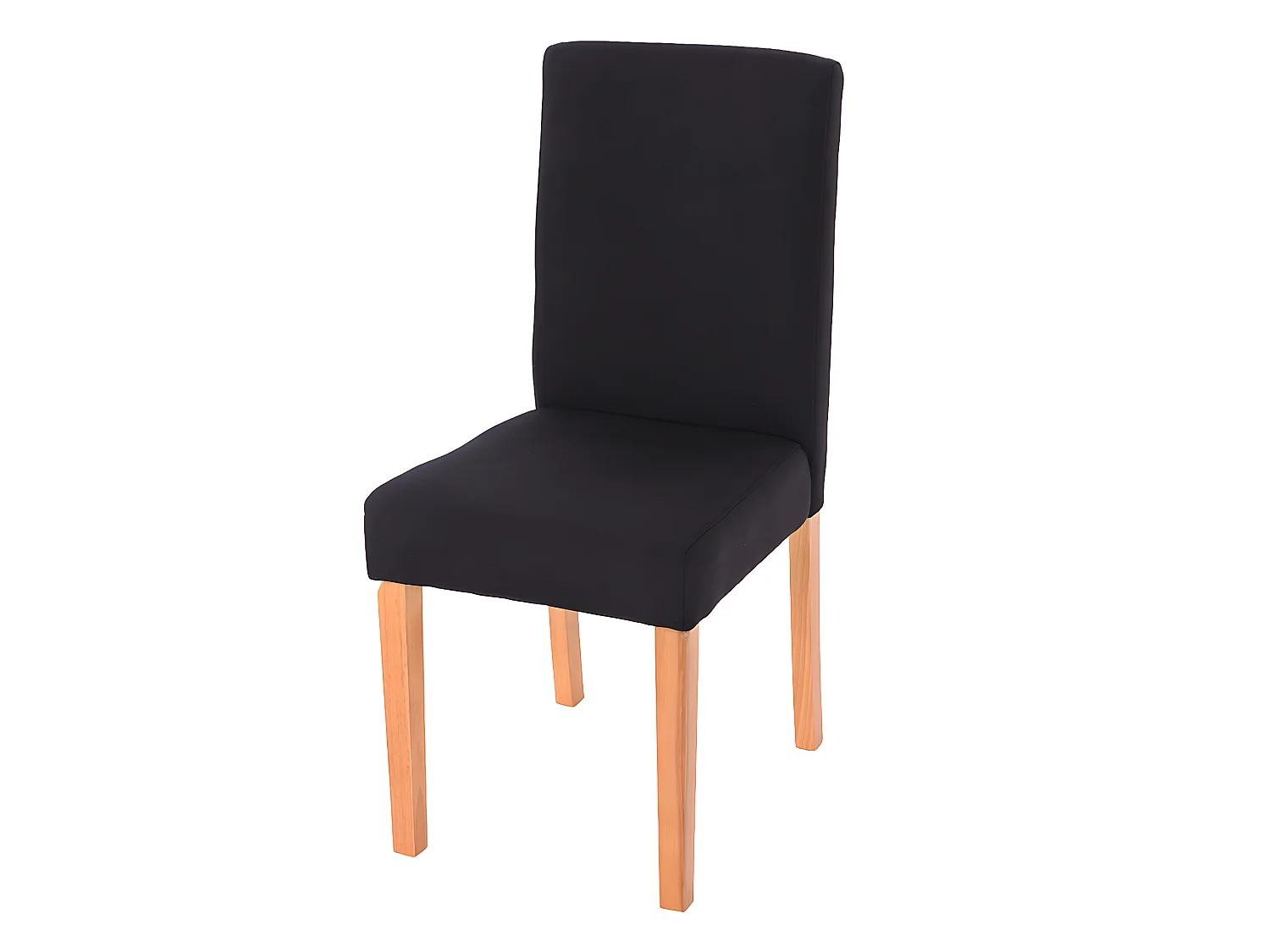 Lot de 6 chaises de salle à manger cuisine en tissu gris anthracite pieds en bois clair design moderne 04_0000712