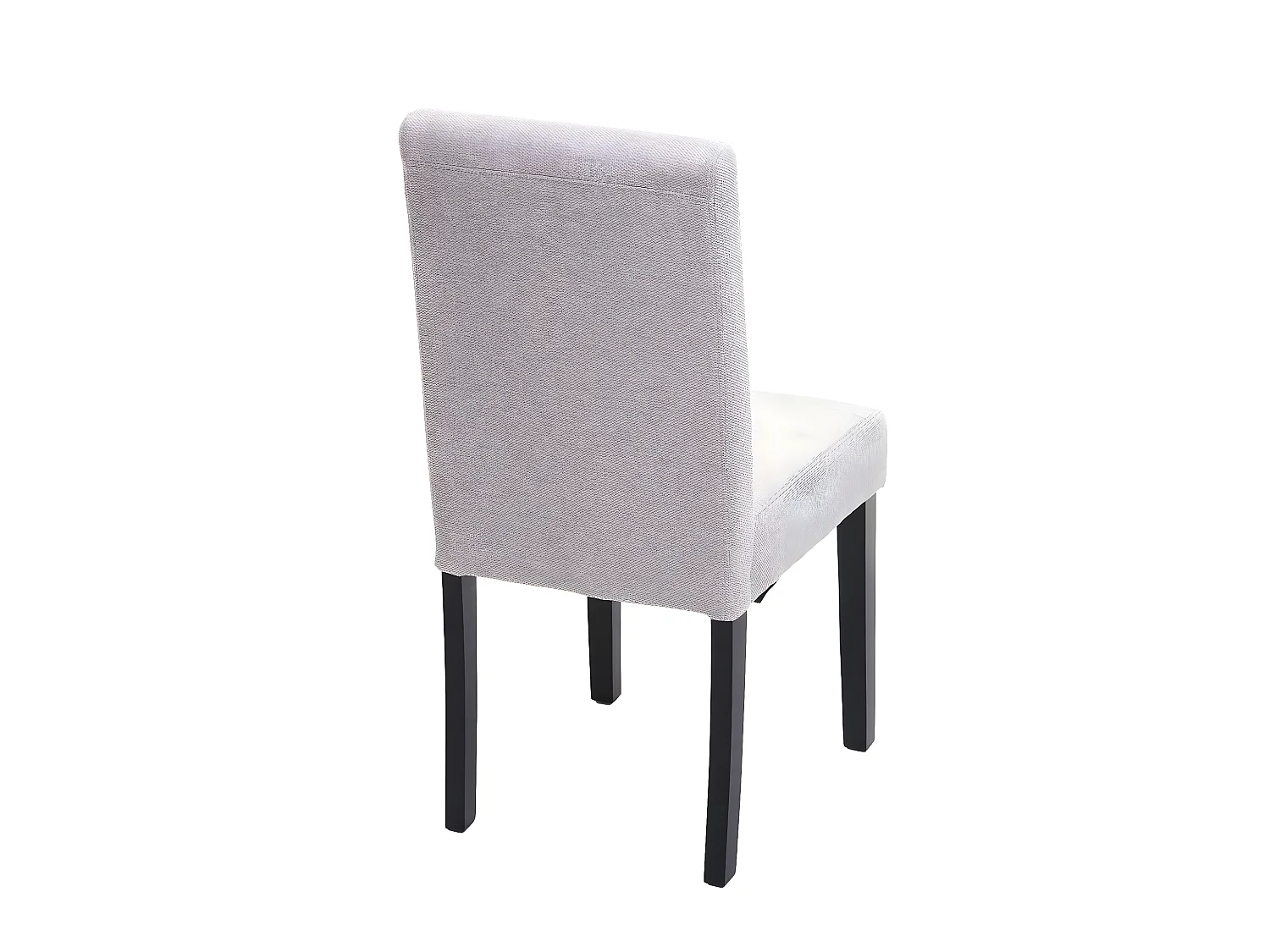Lot de 2 chaises de salle à manger en tissu crème pieds foncés CDS04460