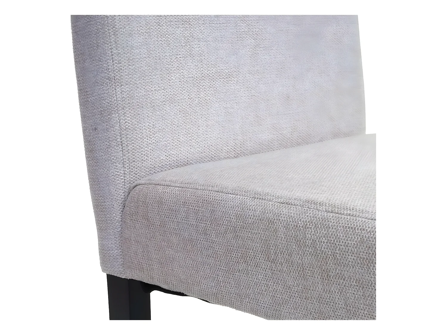 Lot de 2 chaises de salle à manger en tissu crème pieds foncés CDS04460