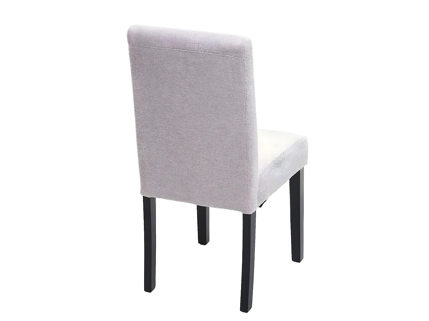 Lot de 2 chaises de salle à manger en tissu crème pieds foncés CDS04460