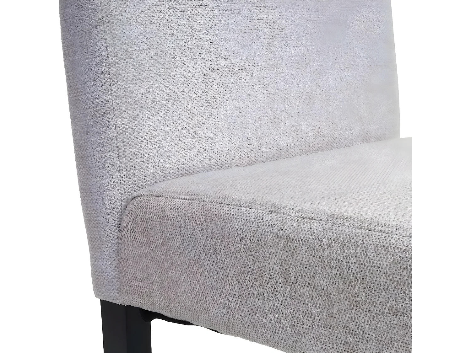 Lot de 2 chaises de salle à manger en tissu crème pieds foncés CDS04460