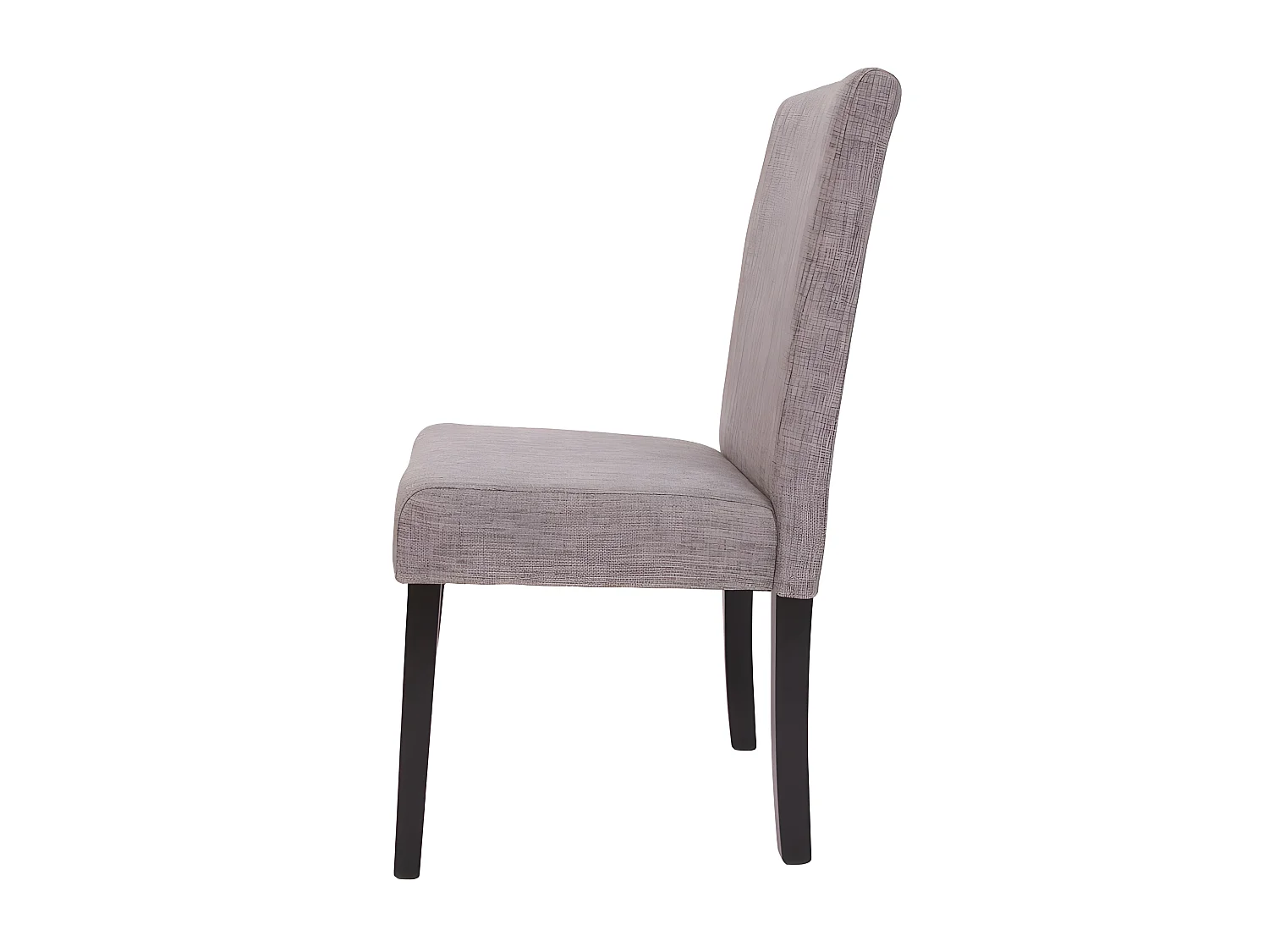 Lot de 6 chaises de salle à manger en tissu gris pieds foncés CDS04228