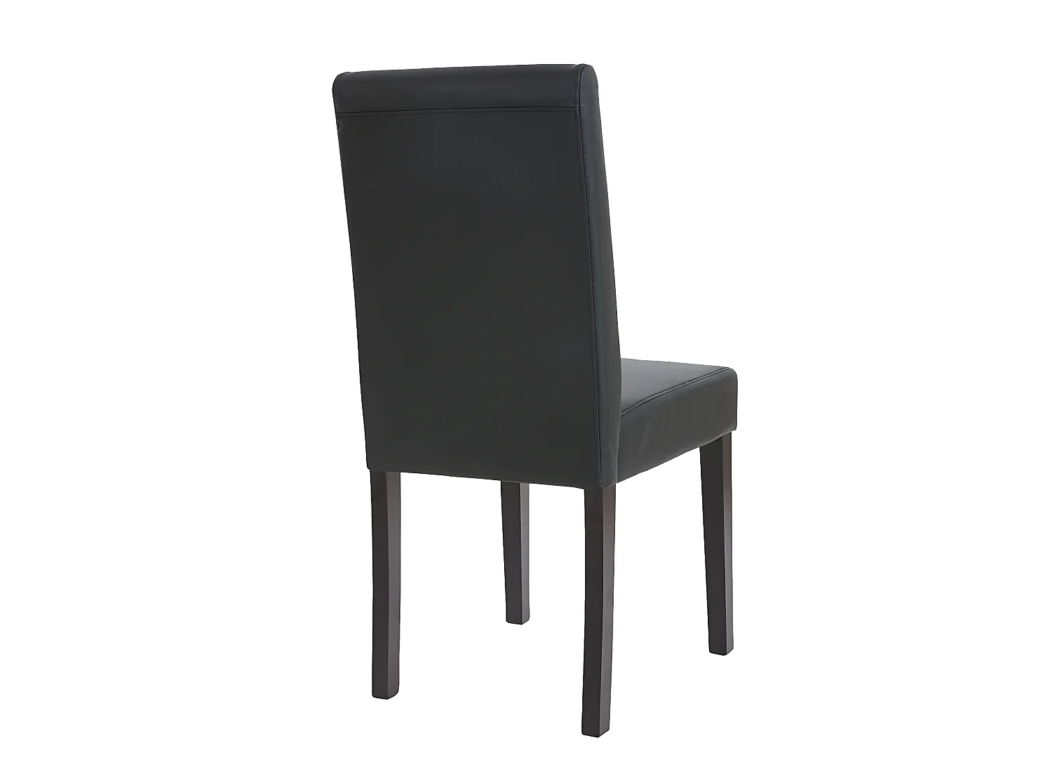 Lot de 4 chaises de salle à manger synthétique noir mat pieds foncés CDS04135