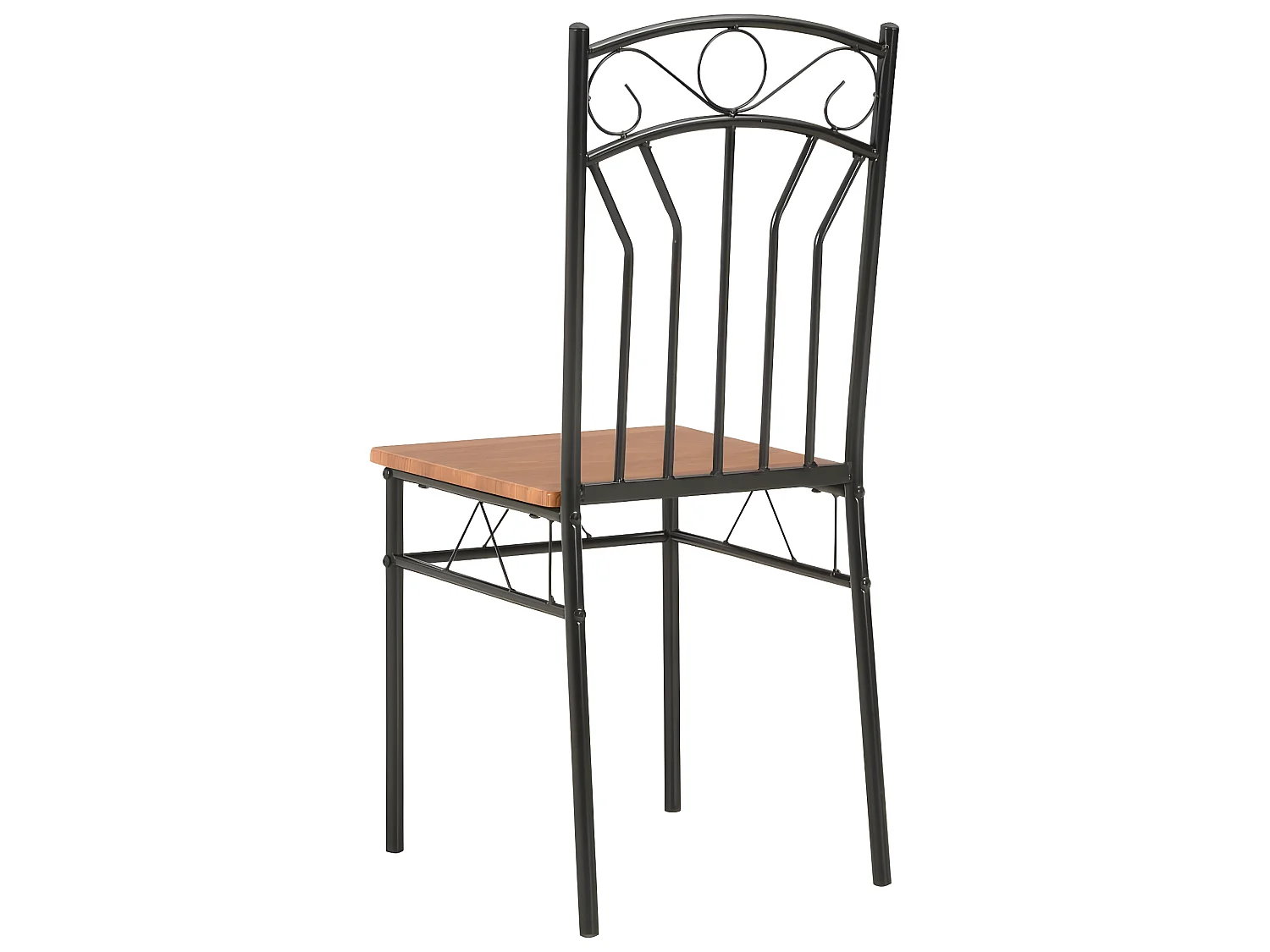 Lot de 4 chaises de salle à manger cuisine design classique marron MDF CDS021694