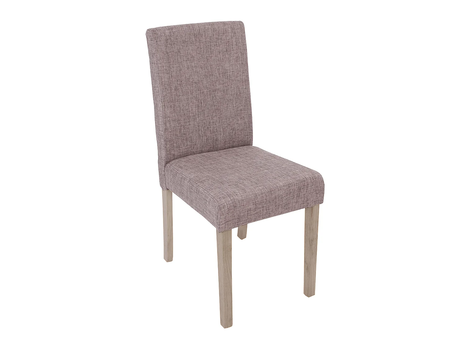 Lot de 4 chaises de salle à manger cuisine en tissu gris pieds en bois clair 04_0000599