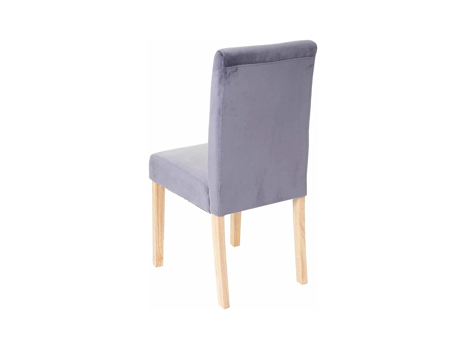 Lot de 2 chaises de salle à manger / cuisine en tissu velours gris CDS04410
