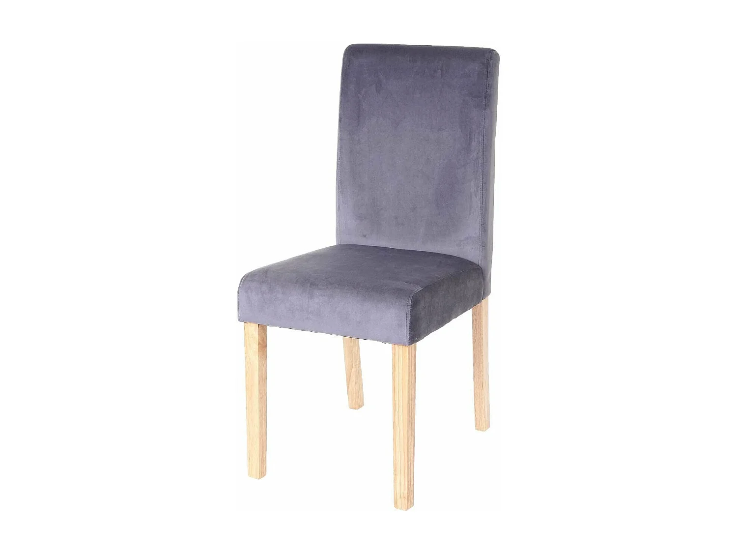 Lot de 2 chaises de salle à manger / cuisine en tissu velours gris CDS04410