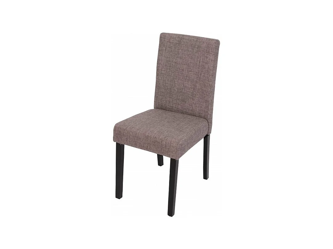 Lot de 2 chaises de salle à manger en tissu gris pieds foncés CDS04028